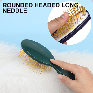 แปรงสำหรับสัตว์เลี้ยงแบบมืออาชีพ ขจัดขนหลุดร่วงและขนพันกัน แปรงขนสุนัขแบบเข็มยาวพิเศษ - Product Image 3
