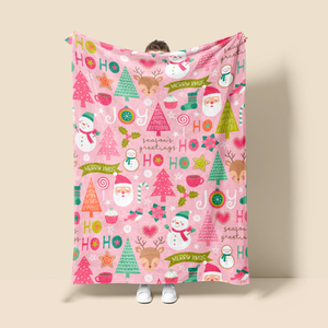 2025圣诞设计床客厅卧室法兰绒沙发沙发定制扔毯带家居装饰标志 - Product Image 3