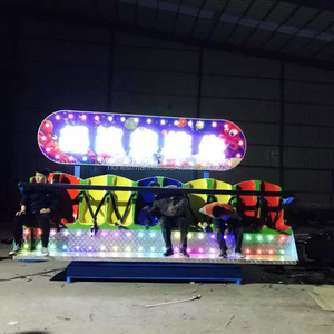 10ที่นั่ง Funfair Carnival รถพ่วงเครื่องจักรกลอุปกรณ์สวนสนุกนั่งคลื่นบ้า - Product Image 3