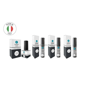 Juego de levantamiento de pestañas de etiqueta privada, botellas de plata sin aire con gel de Unión transparente, cosmético, 5ml, hecho en Italia - Product Image 1