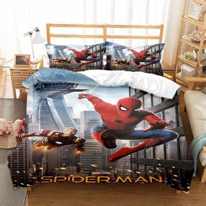 Bán buôn tùy chỉnh siêu mềm phai kháng Spider Man Marvel <span class=keywords><strong>Spiderman</strong></span> 4 Mảnh trường bộ đồ giường đặt cho trẻ em phòng - Product Image 5
