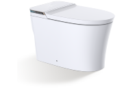 WC monobloc intelligent en céramique avec capteur de pied pour chasse d'eau automatique, ouverture du couvercle électrique, télécommande, excellente qualité pour hôtel