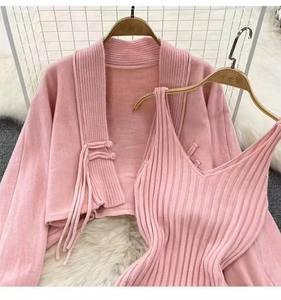 Set Maglione da Donna <span class=keywords><strong>all</strong></span>'<span class=keywords><strong>Ingrosso</strong></span> <span class=keywords><strong>Abbigliamento</strong></span> Invernale Cardigan Lavorato a Maglia Gilet Lavorato a Maglia Gonna Lunga Completo Due Pezzi <span class=keywords><strong>Abbigliamento</strong></span> <span class=keywords><strong>Femminile</strong></span> - Product Image 6