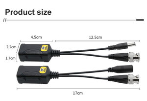 8MP 720P/960P/1080P Video Power DC5.5/2,<span class=keywords><strong>1</strong></span> RJ45 <span class=keywords><strong>BNC</strong></span> 2 <span class=keywords><strong>1</strong></span> AHD/CVI/TVI/CVBS Transmisor de par trenzado Convertidor Video Balun Monitor - Product Image 5