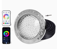 Lampu Kolam Renang Lampu Bawah Air Pengganti RGBW Remote APP Panel Tersembunyi Ultra Tipis untuk Air Mancur Fitur Air Akuarium Mata Air Panas