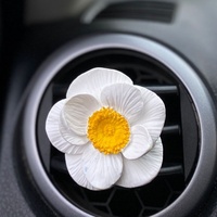 Diffuseur d'arômes Finru pour grille d'aération de voiture, en pierre de porcelaine, fleur en céramique, désodorisant d'air aux huiles essentielles, décoration suspendue, cadeau