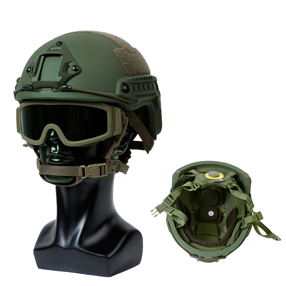 Yuda Tactical Helmet with Headphone Rail Adapter and Armor Personal Defense Equipment