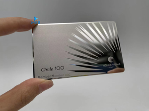 Kartu NFC Logam Stainless Steel dengan Kode QR Cermin Perak Kustom - Product Image 4