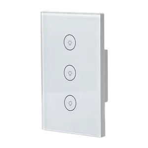 Light Switches Voice Remote Controls 3 Gang Tuya Zigbee Indoor Wall Light Scene Switch