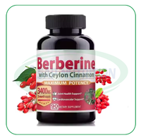 OEM Berbérine et Myo Inositol Hydrochloride Cosmétiques Supplément Vegan Capsules de Berbérine avec Cannelle de Ceylan