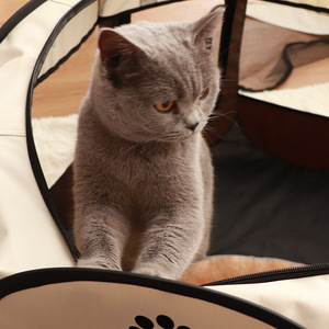 Pet Octagonal Fence Foldable <b>Cat</b> <b>Cage</b> Round Breathable Pet Bed For Dog Four Seasons Use - Product Image 1