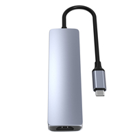 Expander USB Tipe C Hub Mac Mini, 6-in-1 Thunderbolt 4 stasiun Dok suku cadang telekomunikasi dengan Hub USB kualitas tinggi