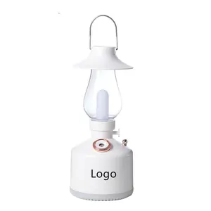 Portable Air Humidifier Retro Kerosene Lamp USB Aroma Diffuser 1200mAh Chargeable Wireless Camping Vintage Lamp Humidifier