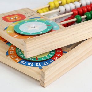 Boulier éducatif en bois multicolore pour enfants, jouet de comptage à 50 perles pour l'apprentissage préscolaire et le développement mathématique - Product Image 3