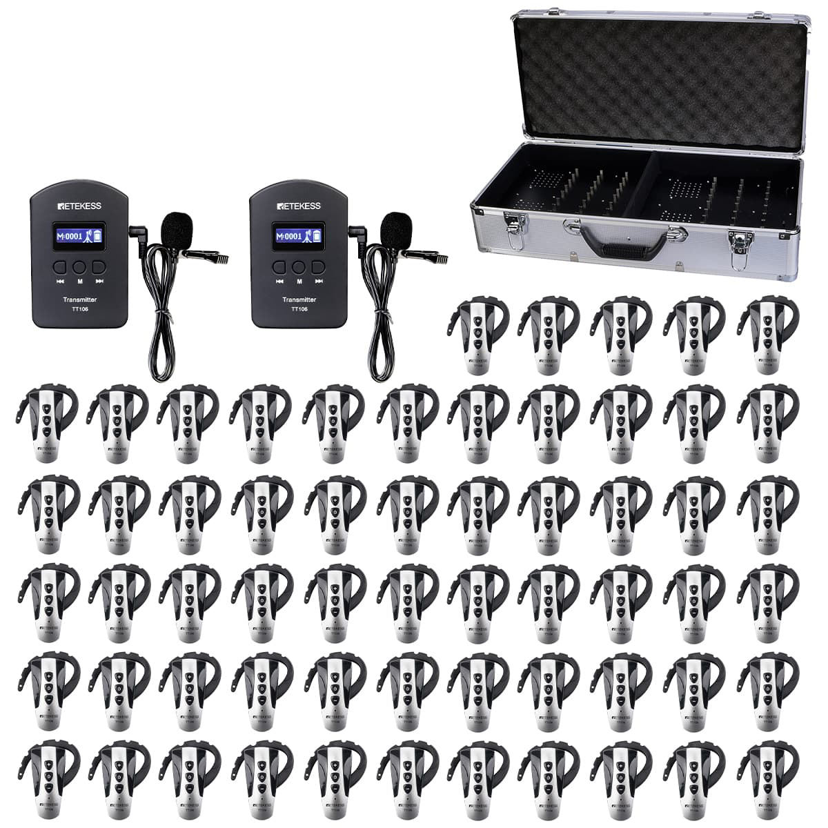 2 TX + 60 RX + เคสชาร์จพร้อม64ช่อง