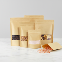 Sachet Doypack Personnalisé en PE et Papier Kraft avec Fermeture Ziplock et Valve pour Biscuits, Bonbons, Grains de Café, Thé, Aliments pour Bébé, Sucre