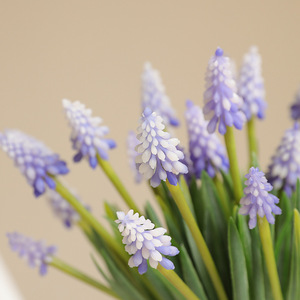 6 Ramilletes de Jacinto de Uva y Delphinium, Flores Artificiales de Plástico Moldeado por Inyección, Decoración <span class=keywords><strong>Floral</strong></span> para Bodas y Salas de Estar - Product Image 4