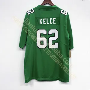 Stitched American Football Jersey Kelly Green 62 Jason Kelce 0 D'Andre Swift 88 Dallas Goedert Sports Jerseys