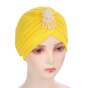 HZM-60841 extensible Turban Cap Chemo Head Wraps Bennie Twisted India's Hat pour femme fille - Product Image 5