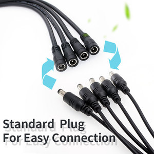 5.5x2.1mm * 2.5mm DC cáp điện 1 nữ 2 Nam Cách 1Y Splitter nối cắm CCTV dây LED 48V 12V dây mở rộng bền PC - Product Image 6
