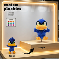 Fabricant OEM ODM de jouets en peluche personnalisés, peluche canard jaune de 20 cm, animal en peluche doux, personnage d'anime, cadeau, rembourrage en coton PP