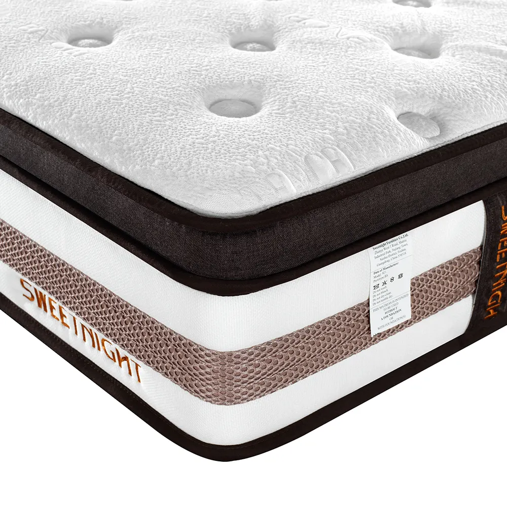 Pocket Coil Spring Colchon comfort 12 inch 30cm natural latex 7cm foam encasement memory foam mattress