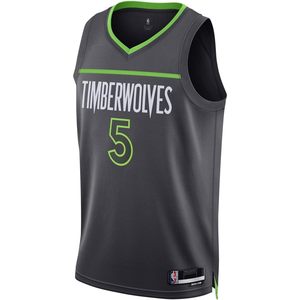 Maillot de basket-ball gris pour jeunes des Minnesota Timberwolves, édition Statement, 5, vêtements de basket-ball anti-humidité - Product Image 1