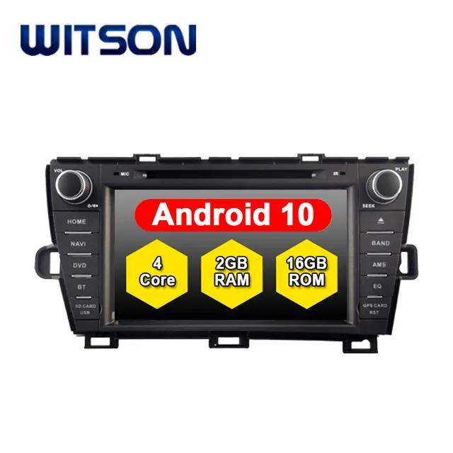 ANDROID 10.0 CAR VIDEO PLAYER FOR TOYOTA PRIUS 2009-2013 FRONT AND REAR CAMERA CAN WORK SAME TIME QUAD CORE R16 ANDROID CAR DVD