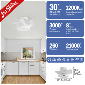 1stshine Ventilateur de plafond OEM Petit 7 pales ABS 20 pouces Blanc LED Ventilateur de plafond avec télécommande - Product Image 3