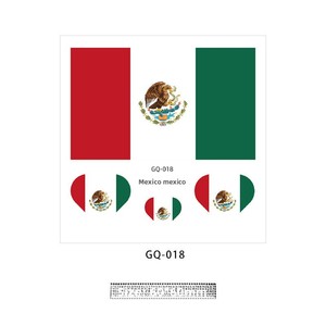 สติกเกอร์สักลายธงชาติแบบชั่วคราวลายพิมพ์น้ำ สำหรับกีฬา งานปาร์ตี้ แฟนคลับ ปี 2026 ข้ามพรมแดน - Product Image 1