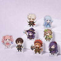 Standee Akrilik Transparan Custom Karakter Anime Kartun Game Cinta Set Lengkap 9 Buah Figur Cetak Full Sheet OEM ODM