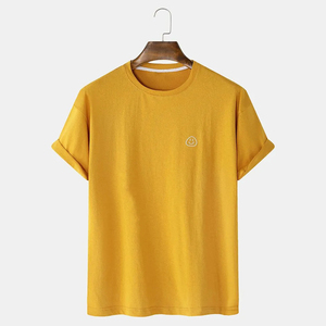 Custom Printed 240sm Luxury Quality Regular Fit <b>100</b>% Cotton/<b>Polyester</b> Blank O-Neck T-<b>Shirt</b> Premium Quality - Product Image 2