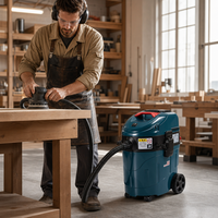 Aspirateur industriel électrique en plastique 1400W 35L, grande capacité, extracteur de poussière professionnel, collecteur de poussière humide et sèche