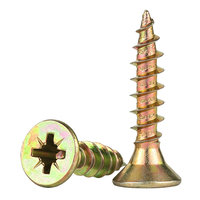 Vis à tête fraisée de 25 mm, plaquée zinc jaune, filetage partiel, embout cruciforme PZ, pour panneaux de particules