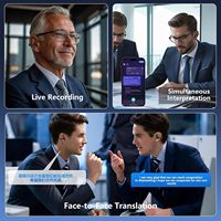 Écouteurs de traduction YYK-Q71AI : Traducteur instantané 198 langues, intra-auriculaires, ANC, étanches, sans fil, design à clip, pour voyage et affaires