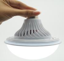 หลอดไฟ LED 18W แรงดันสูง สำหรับกรณีฉุกเฉิน รูปทรง UFO ขั้ว E27 รองรับไฟ AC85V-265V วัสดุ ABS+PP แบตเตอรี่ 1200mA ชิป SMD 2835 เส้นผ่านศูนย์กลาง 120 มม. 3000 - Product Image 3