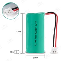 JINTION 2.4V 900mAh AAA Ni-MH Paket Baterai Isi Ulang 2 Sel untuk Telepon Nirkabel BT-1011 Baterai Pengganti