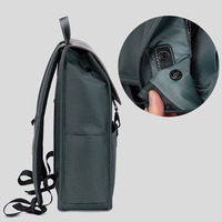 Sac à dos de voyage imperméable à grande capacité avec fermeture éclair à motif géométrique gris foncé noir unisexe pour hommes et femmes, sac à dos décontracté pour la journée