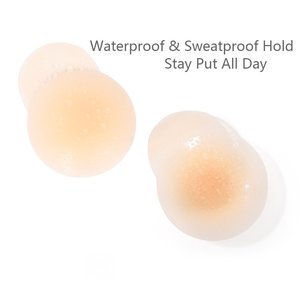 Cache-tétons en silicone hypoallergéniques réutilisables à maintien puissant, imperméables, pour robes dos nu et soirées - Product Image 2