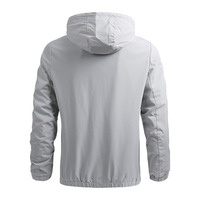 Veste à capuche coupe-vent légère pour homme Aoyema, personnalisée, avec fermeture éclair, en polyester, pour la randonnée d'automne, les sports de plein air