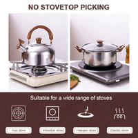 Ensemble de casseroles et poêles en acier inoxydable de style européen, 12 pièces, avec poignées anti-chaleur