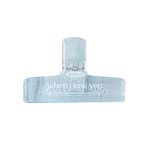 مشبك ورق بلاستيكي شفاف أزرق/بنفسجي للطلاب والمكاتب، حامل مشابك قرطاسية، تم اختباره بنسبة 100% - Product Image 5