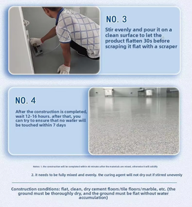 Impermeabile resina UV liquido epossidica granito vernice per pavimenti autolivellante per ufficio commerciale spazzola per Garage sabbia colorata - Product Image 6