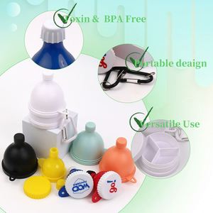 Entonnoir portable 2-en-1 sans BPA pour poudre protéinée avec logo personnalisé pour bouteille de shaker - Product Image 5