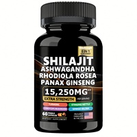 Capsules de santé pour hommes à base de résine de Shilajit et d'extrait de racine, pure, de l'Himalaya, marque privée, OEM/ODM