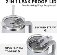 Vente directe usine – Gourde isotherme multi-usage en acier inoxydable pour voyage et camping, avec logo personnalisé, 40 oz, avec paille