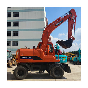 รถขุดดินเกาหลีแท้ Doosan มือสอง รุ่น DH150 ขนาด 15 ตัน แบบล้อ สำหรับขายด่วน - Product Image 1