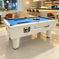 Table de billard commerciale et domestique de luxe à monnayeur avec retour automatique de balles, en cuir, pour 9 balles, 7FT 8FT, en MDF, de l'usine chinoise