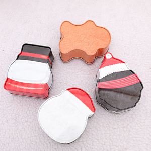 Boîte en métal de Noël pour cadeaux, cartes de vœux, biscuits, décorations de fête, Père Noël, Bonhomme de neige, Ours en pain d'épices, Pingouin - Product Image 2