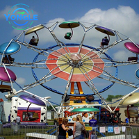 Parc d'attractions Carnaval Jeu Fun Fair Thrill Fairground Attraction Swing Twister Double Flying Chairs Rides Parachutiste Ride